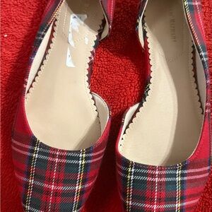 Isaac Mizrahi Red Plaid Women's Flats